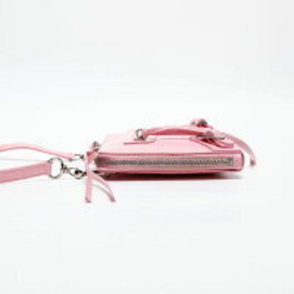 Balenciaga Neo City Shoulder Bag Embossed Leather Pink - Picture 4 of 13